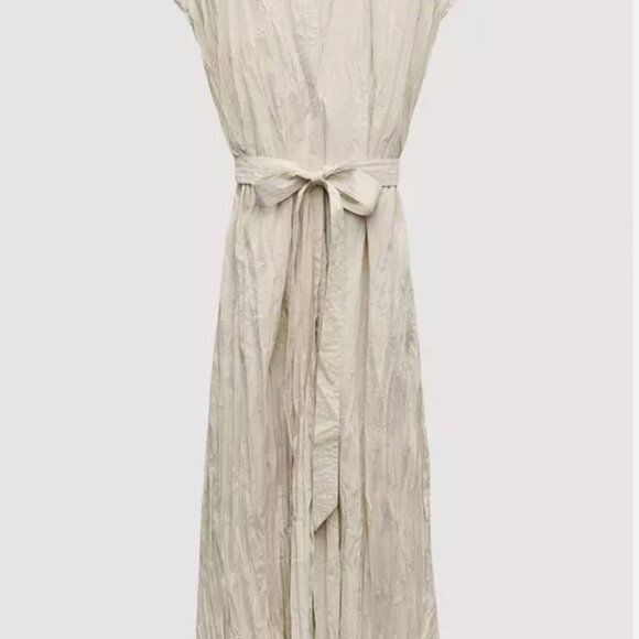 ZARA ZW COLLECTION BELTED WRINKLED DRESS - Picture 5 of 5